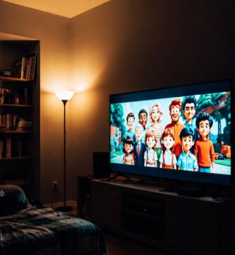 Crianças assistindo filme comendo pipoca no sofá em família